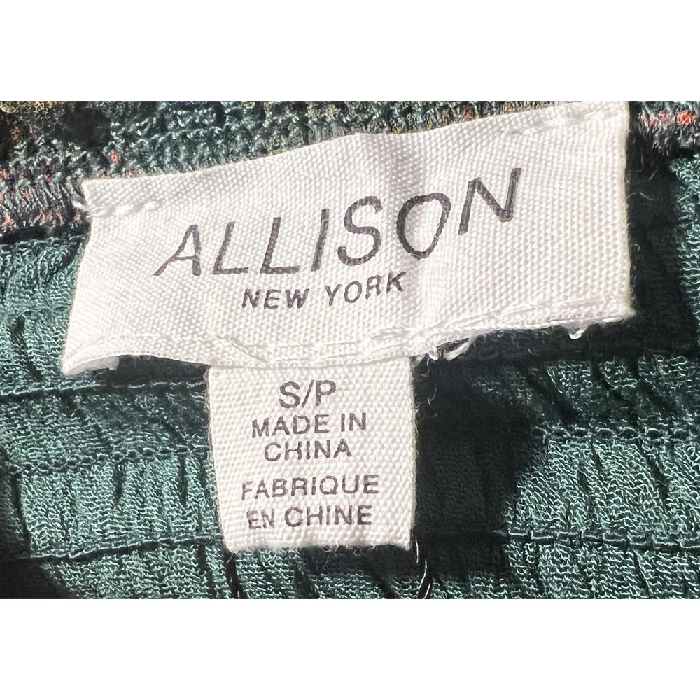 Allison New York Smoked Green Pink Floral Pull On Mini Skirt Sz Small - Picture 4 of 11